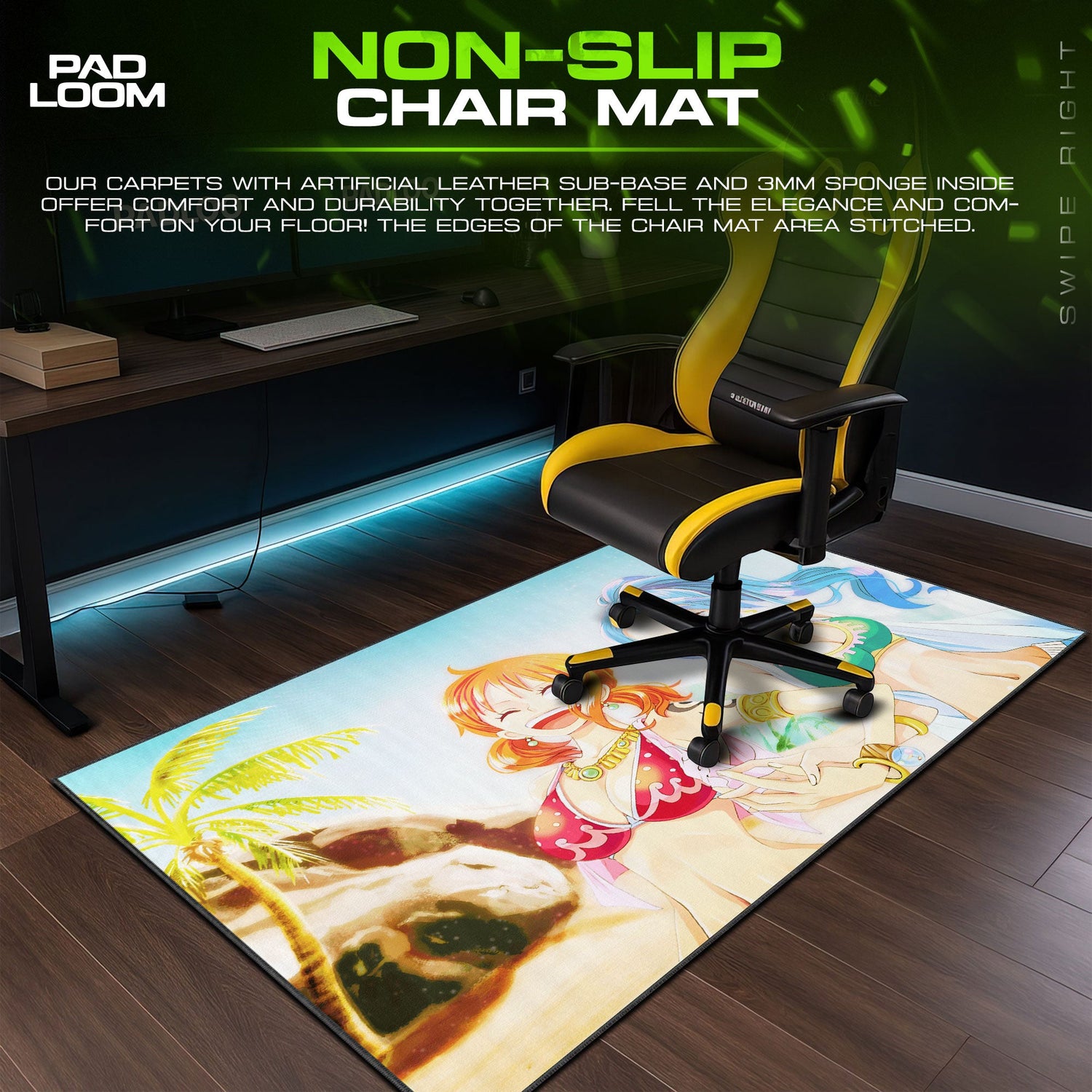 Nami & Vivi Mouse Pad – Sunny Paradise Anime Desk Mat Padloom