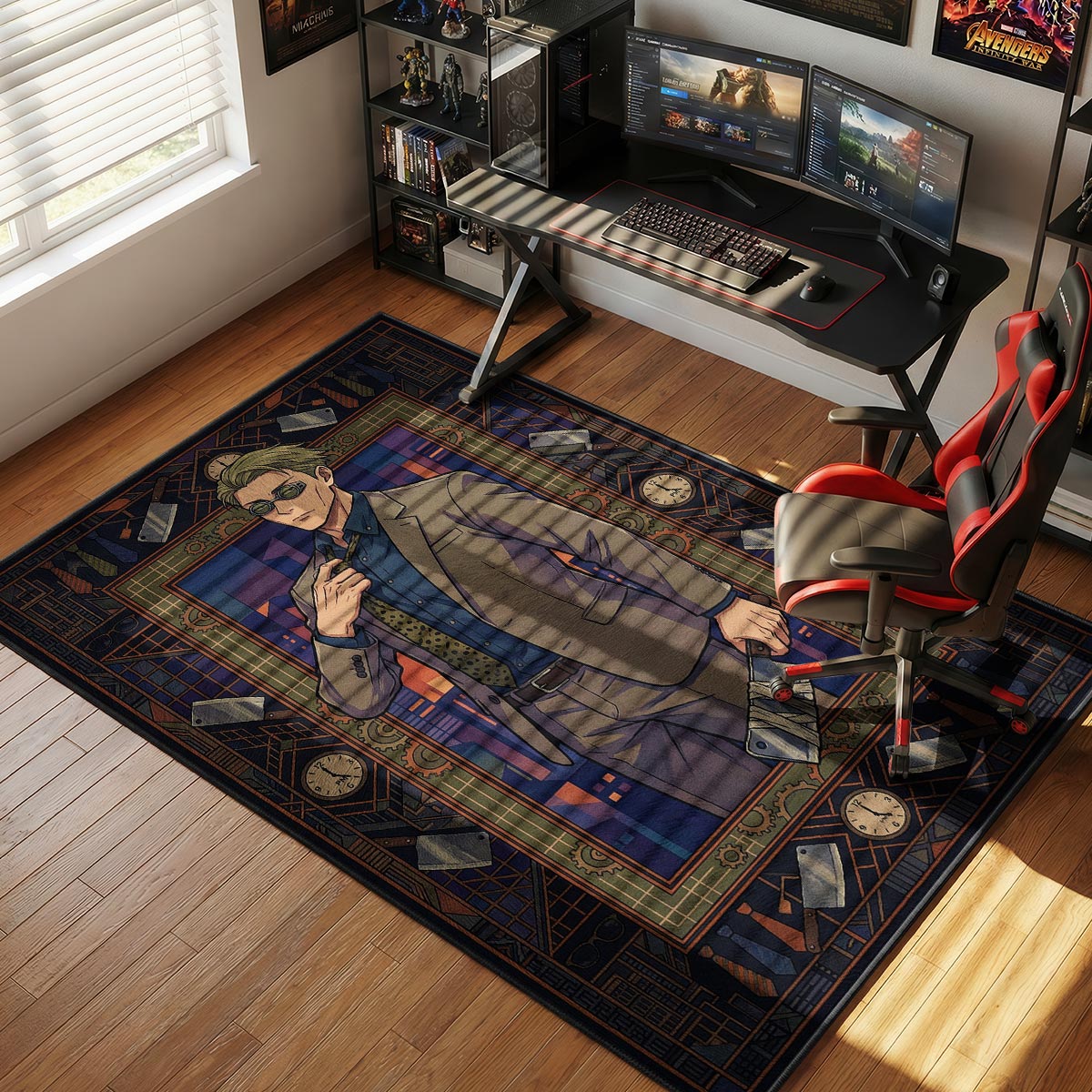 Kento Nanami Overtime Ratio Jujutsu Kaisen Chair rug — main product view