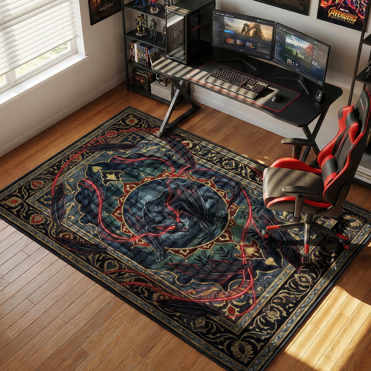Nargacuga Shadow Prowler Rug - Monster Hunter Chair Mat