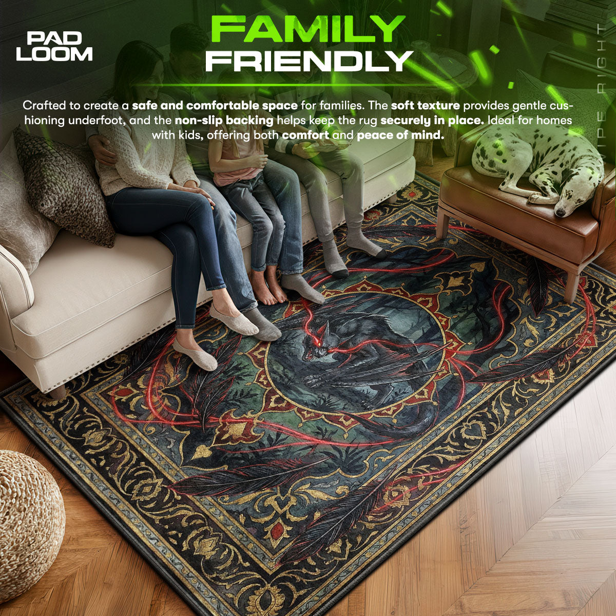 Nargacuga Shadow Prowler Rug - Monster Hunter Chair Mat