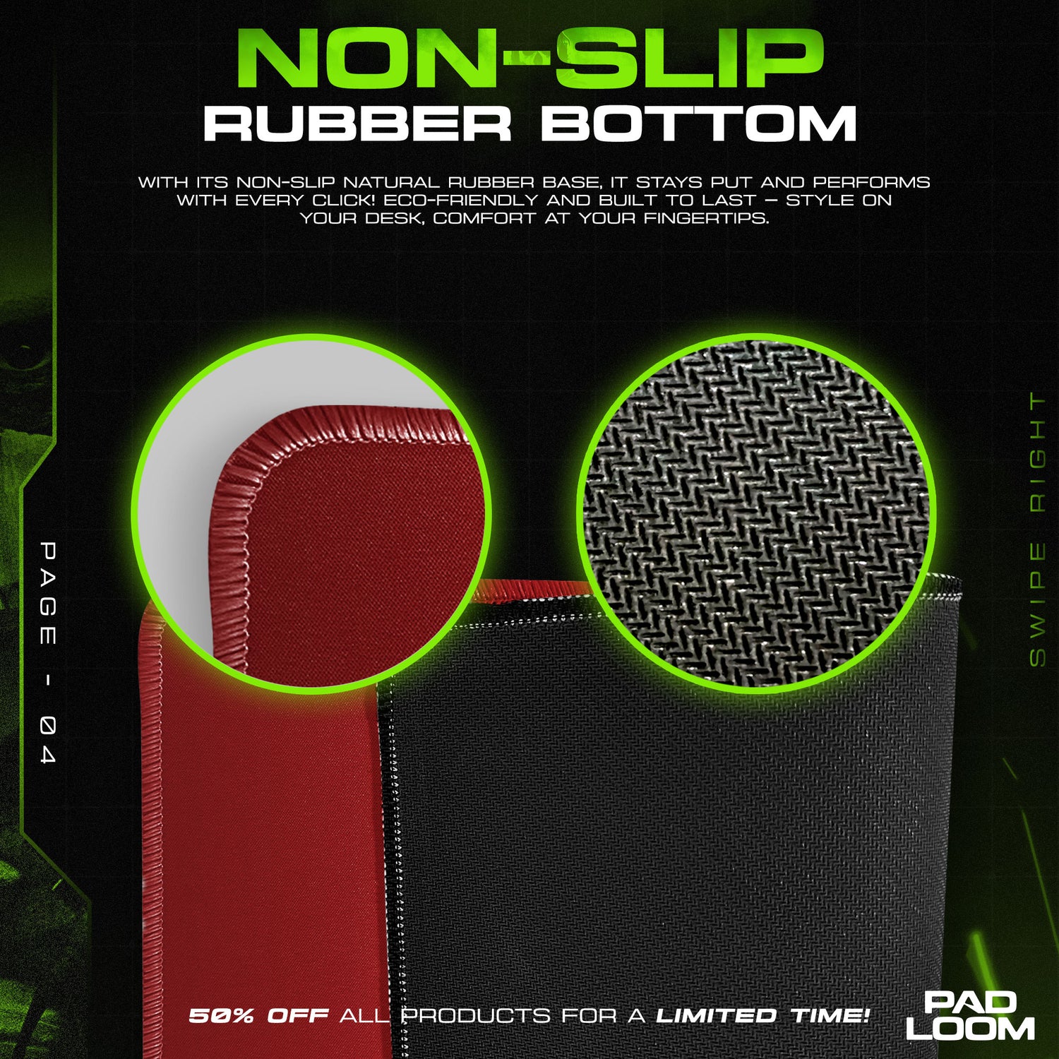 Naruto Bijuu Mode Mouse Pad - Chakra Fusion Anime Desk Mat