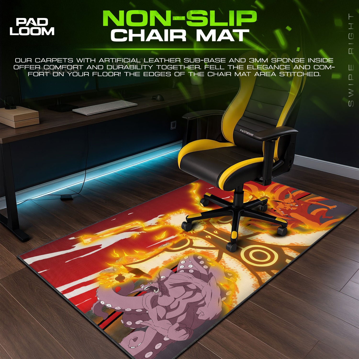 Naruto Bijuu Mode Mouse Pad - Chakra Fusion Anime Desk Mat