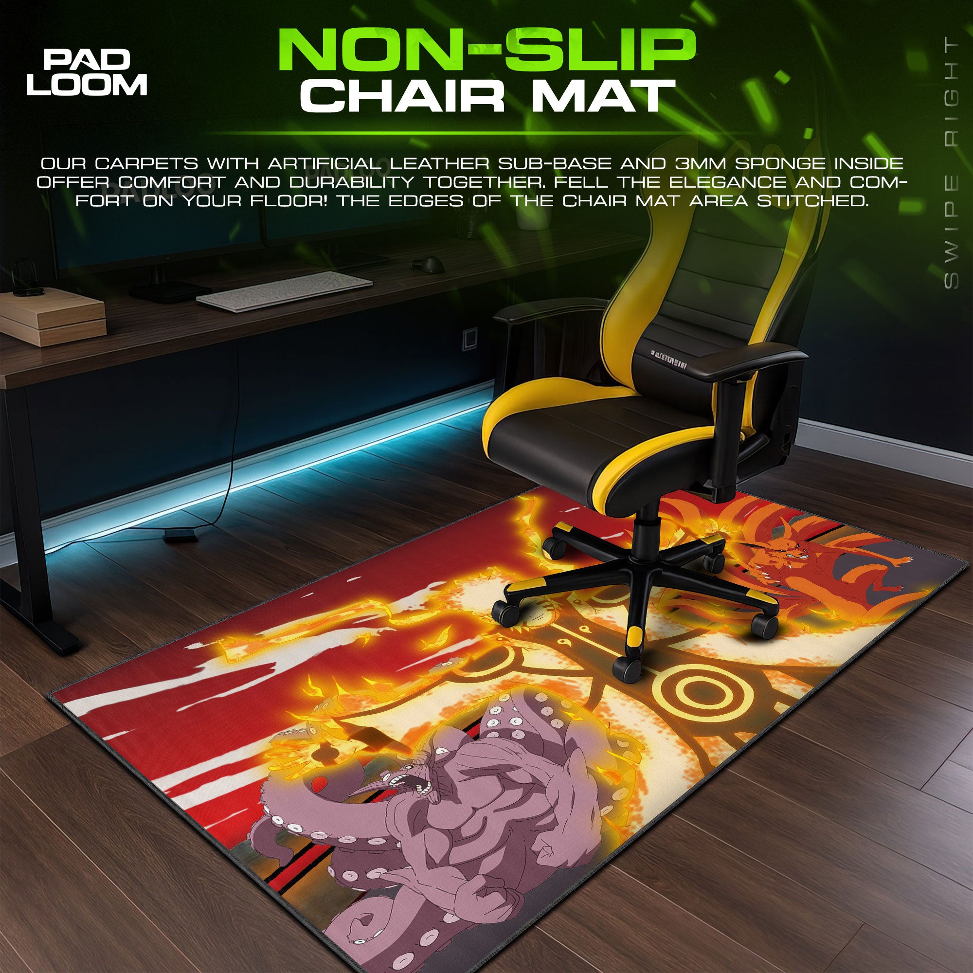 Naruto Bijuu Mode Mouse Pad - Chakra Fusion Anime Desk Mat