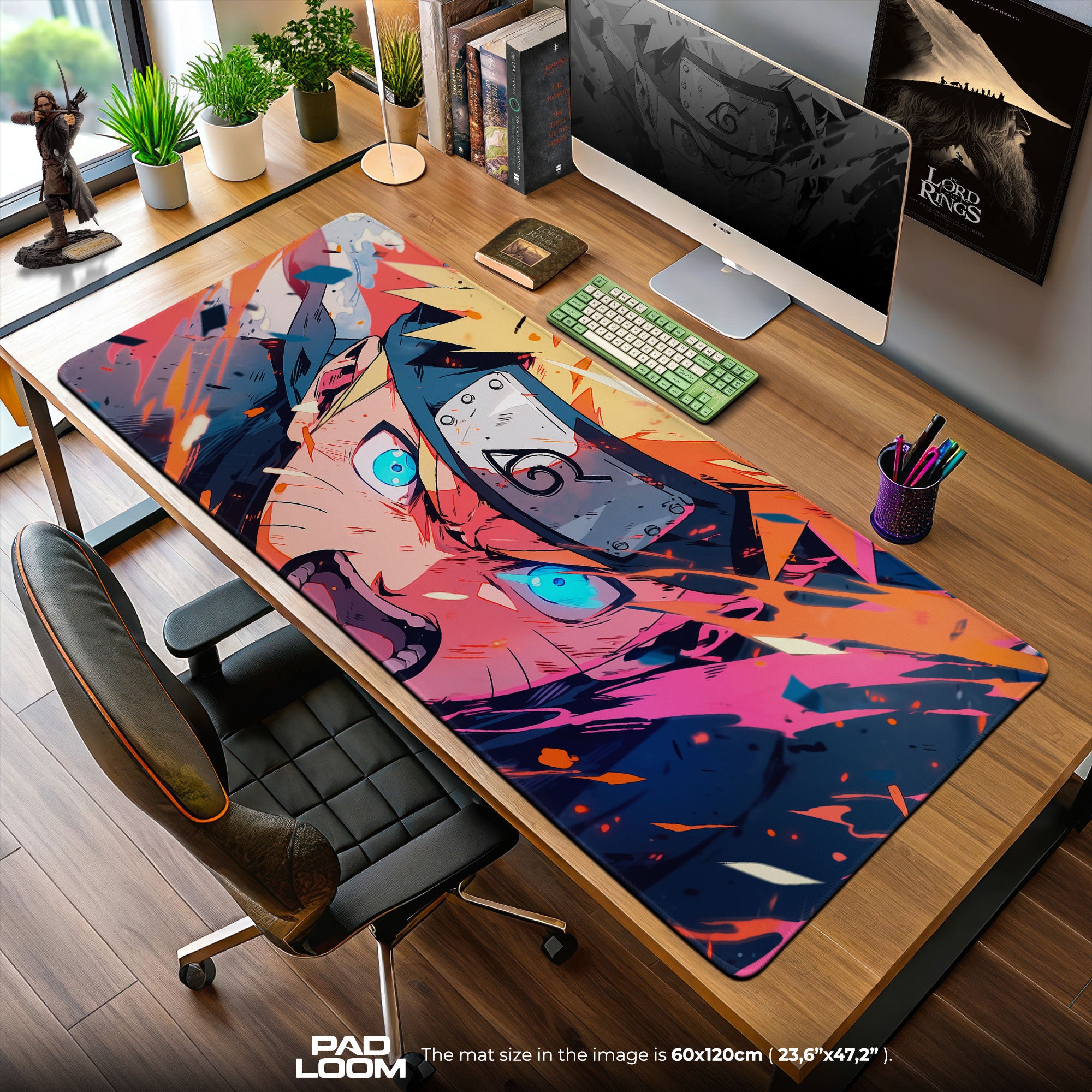 Naruto Fierce Gaze Mouse Pad, Anime Desk Mat