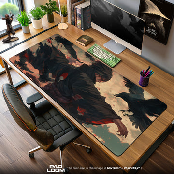 Naruto Itachi Crow Veil Mouse Pad, Anime Desk Mat