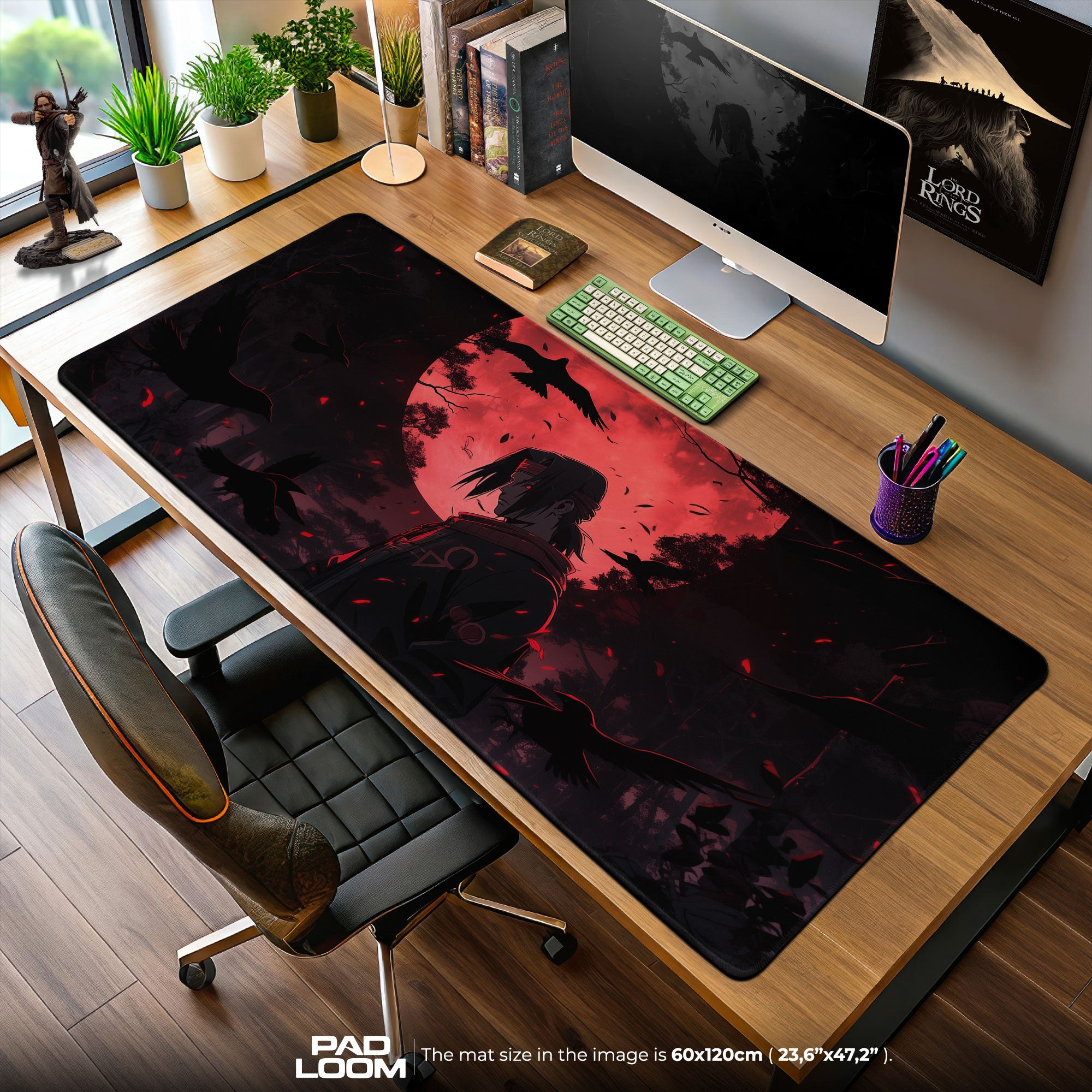 Naruto Itachi Moonlight Mouse Pad, Anime Desk Mat