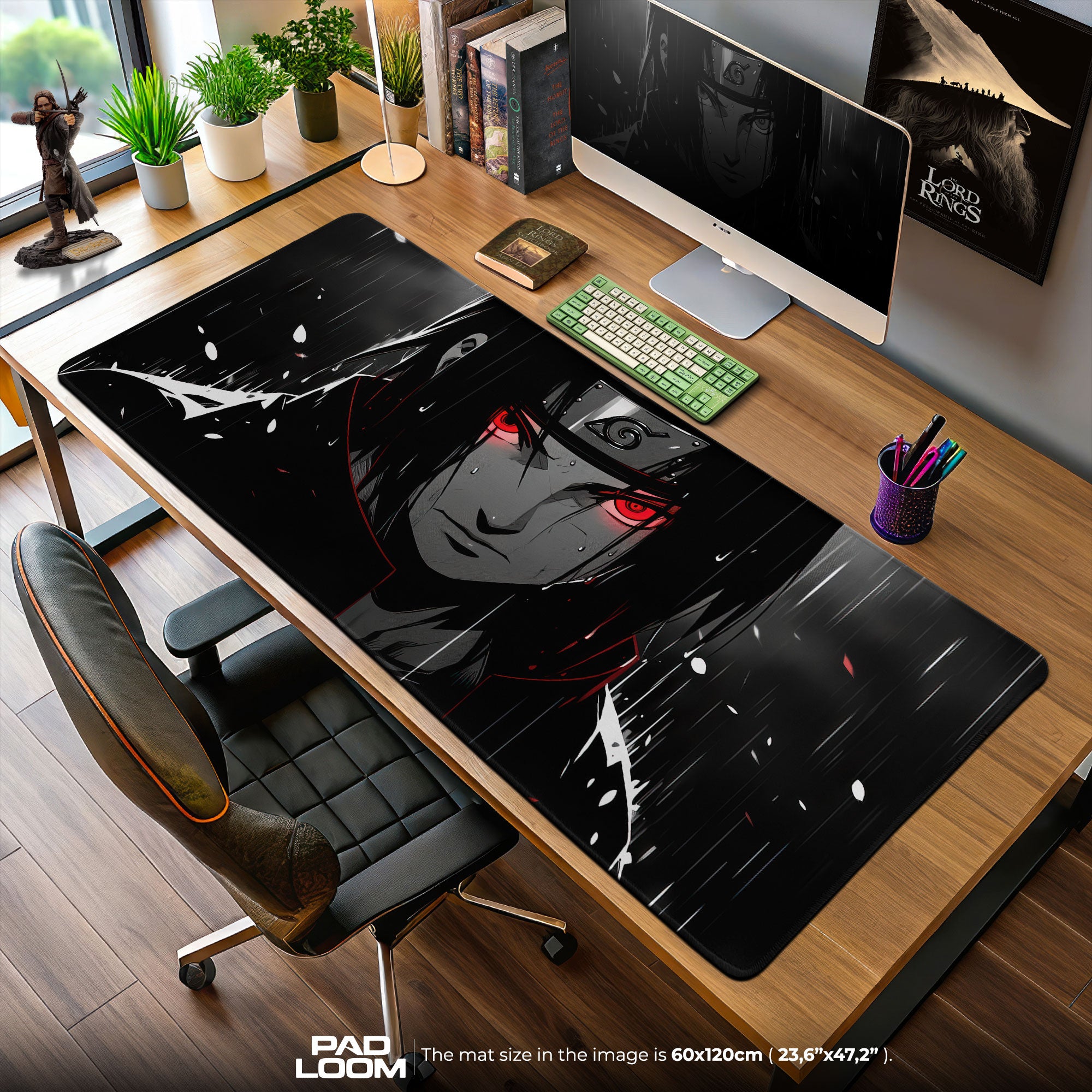 Naruto Itachi Uchiha Sharingan Mouse Pad, Anime Desk Mat