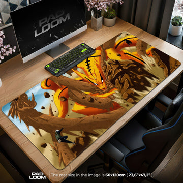 Naruto Kurama Clash Mouse Pad - Epic Anime Desk Mat Padloom