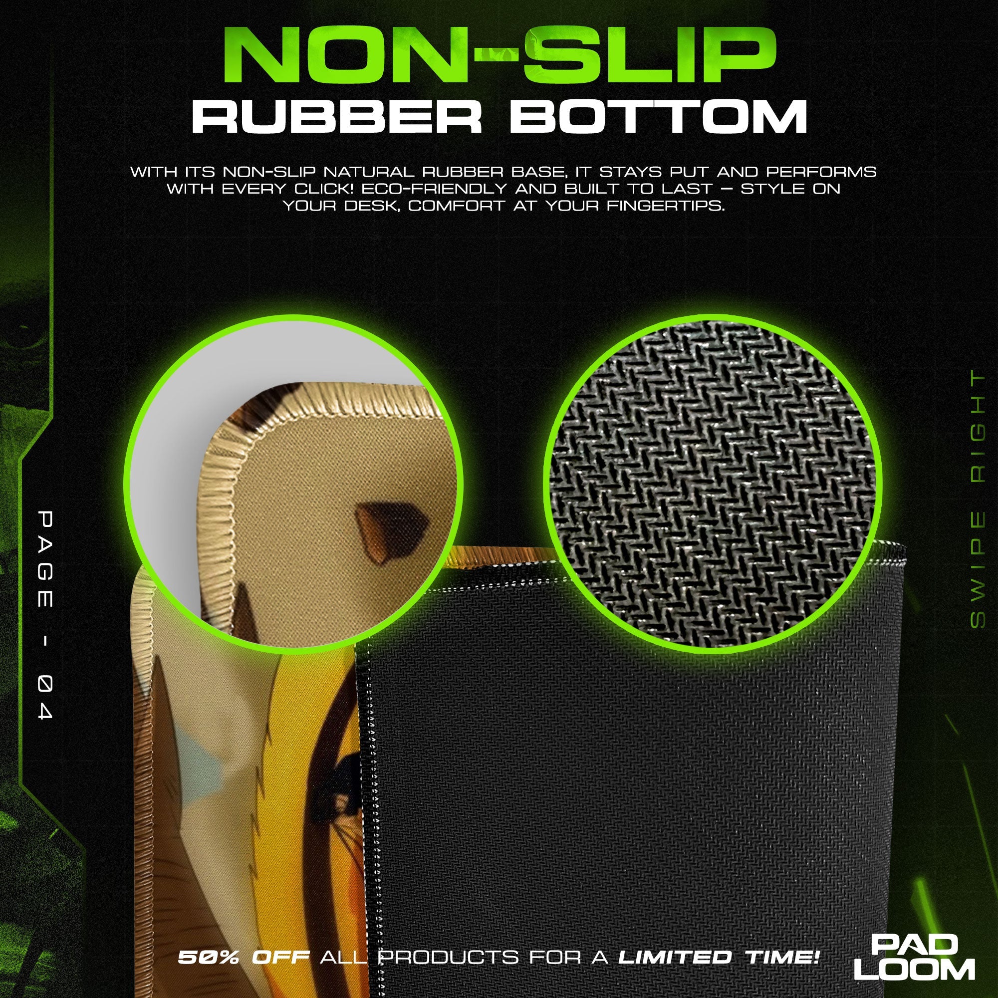 Naruto Kurama Clash Mouse Pad - Epic Anime Desk Mat Padloom