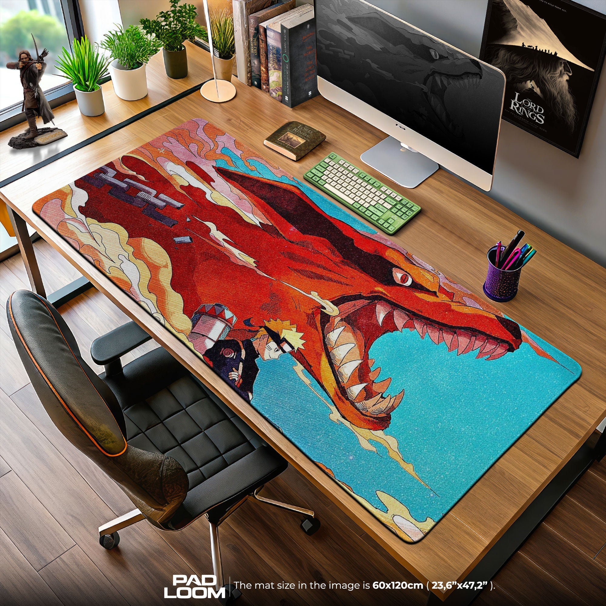 Naruto Kurama Mouse Pad - Nine Tails Fury Anime Desk Mat Padloom