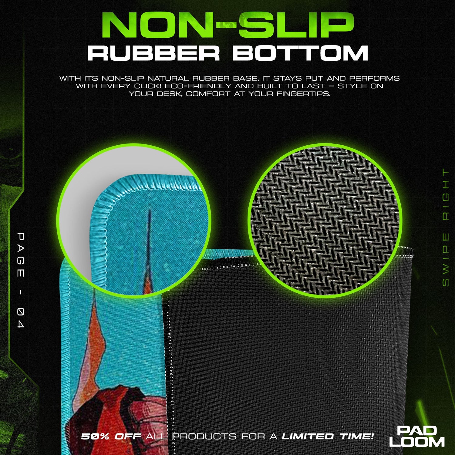 Naruto Kurama Mouse Pad - Nine Tails Fury Anime Desk Mat Padloom