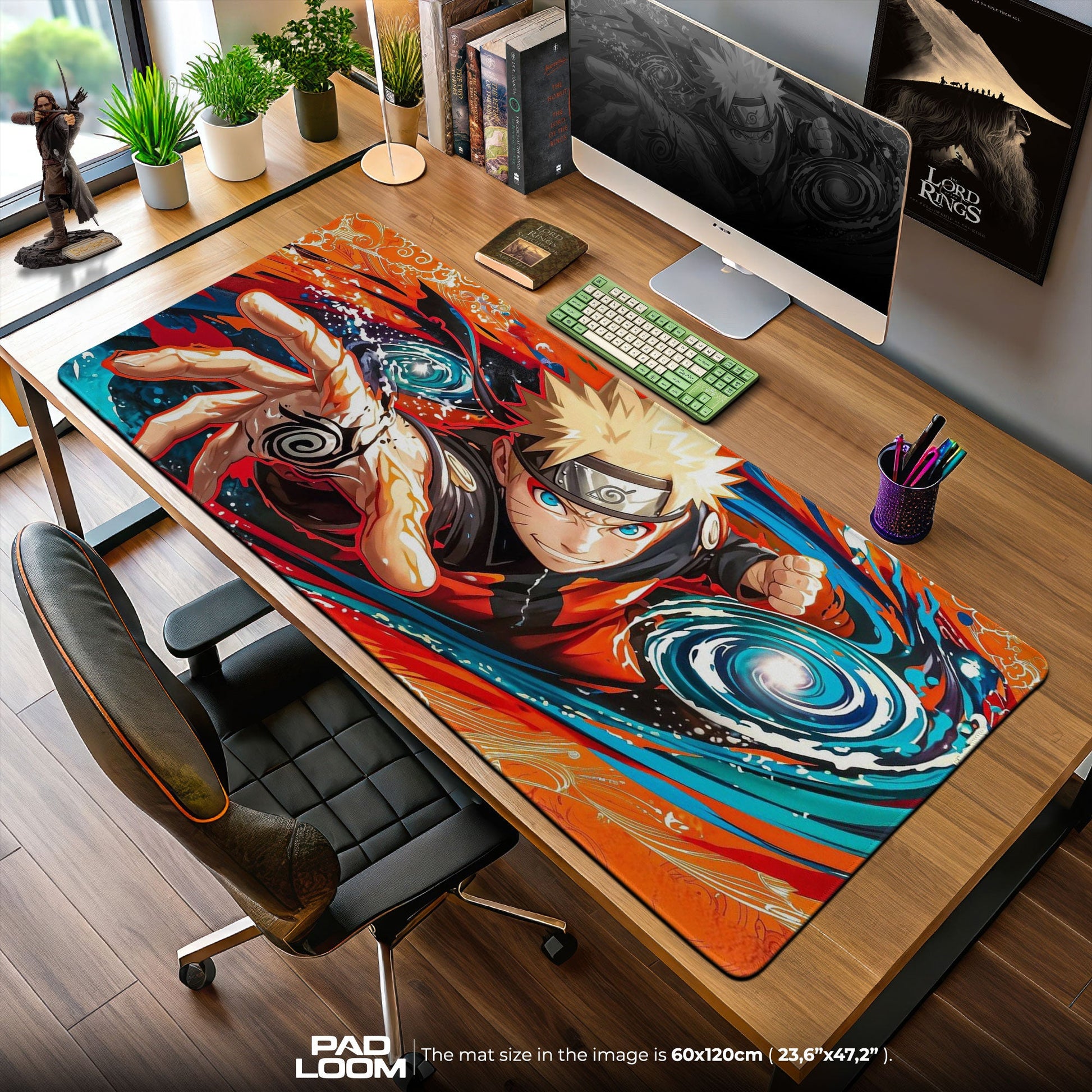 Naruto Rasengan Mouse Pad - Chakra Storm Anime Desk Mat Padloom