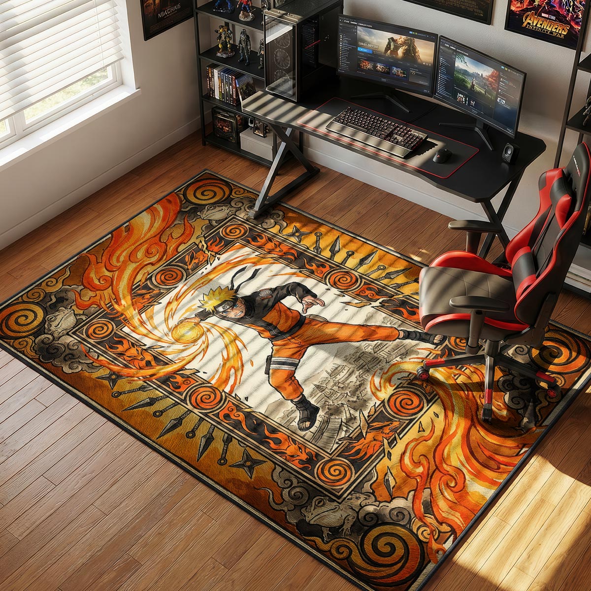 Naruto Uzumaki Sage Mode Rug - Naruto Shippuden Chair Mat