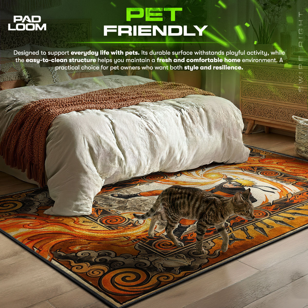 Naruto Uzumaki Sage Mode Rug - Naruto Shippuden Chair Mat