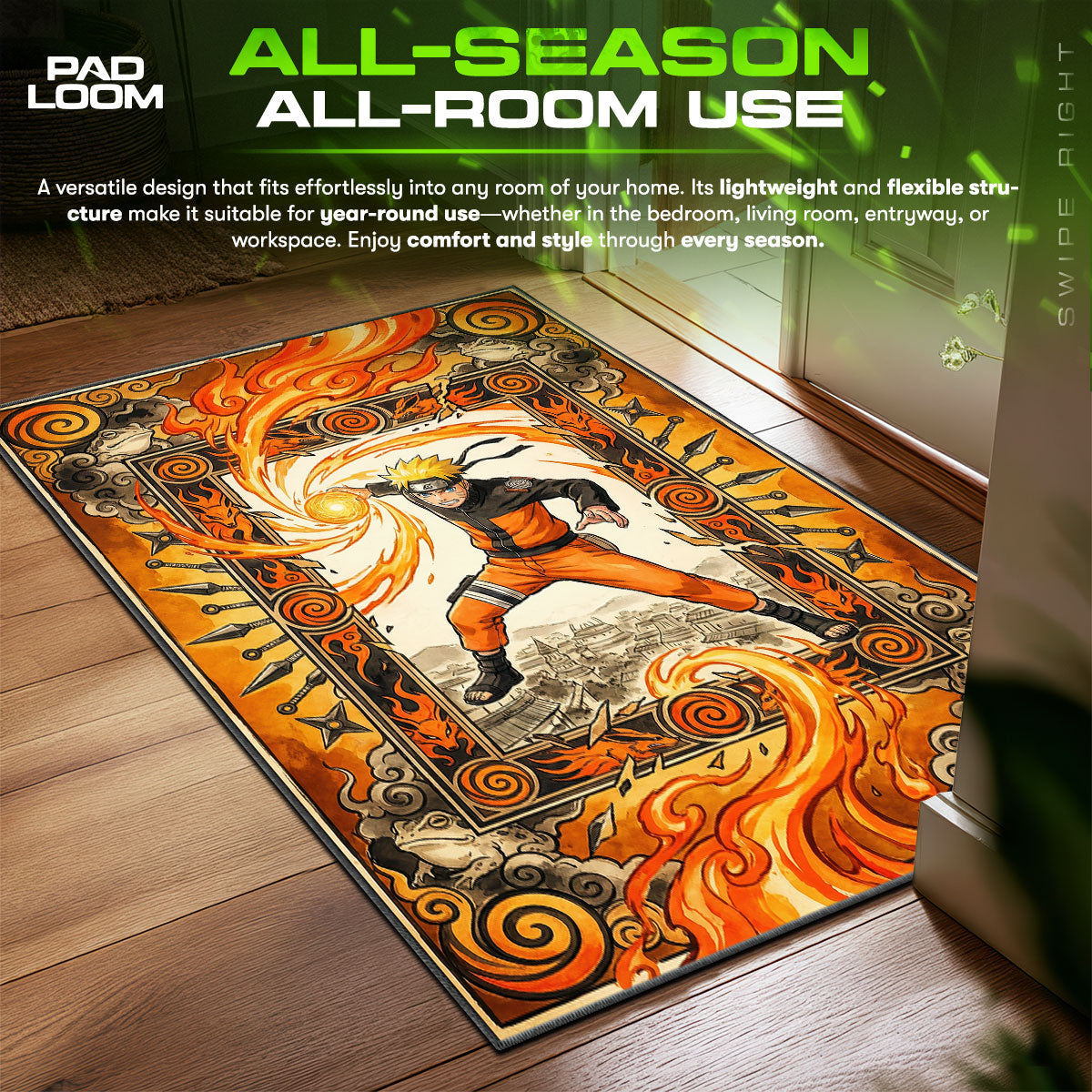 Naruto Uzumaki Sage Mode Rug - Naruto Shippuden Chair Mat