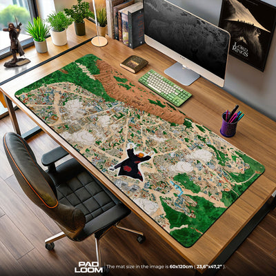 Naruto Village Attack Mouse Pad, Anime Shinobi Gaming Desk Mat