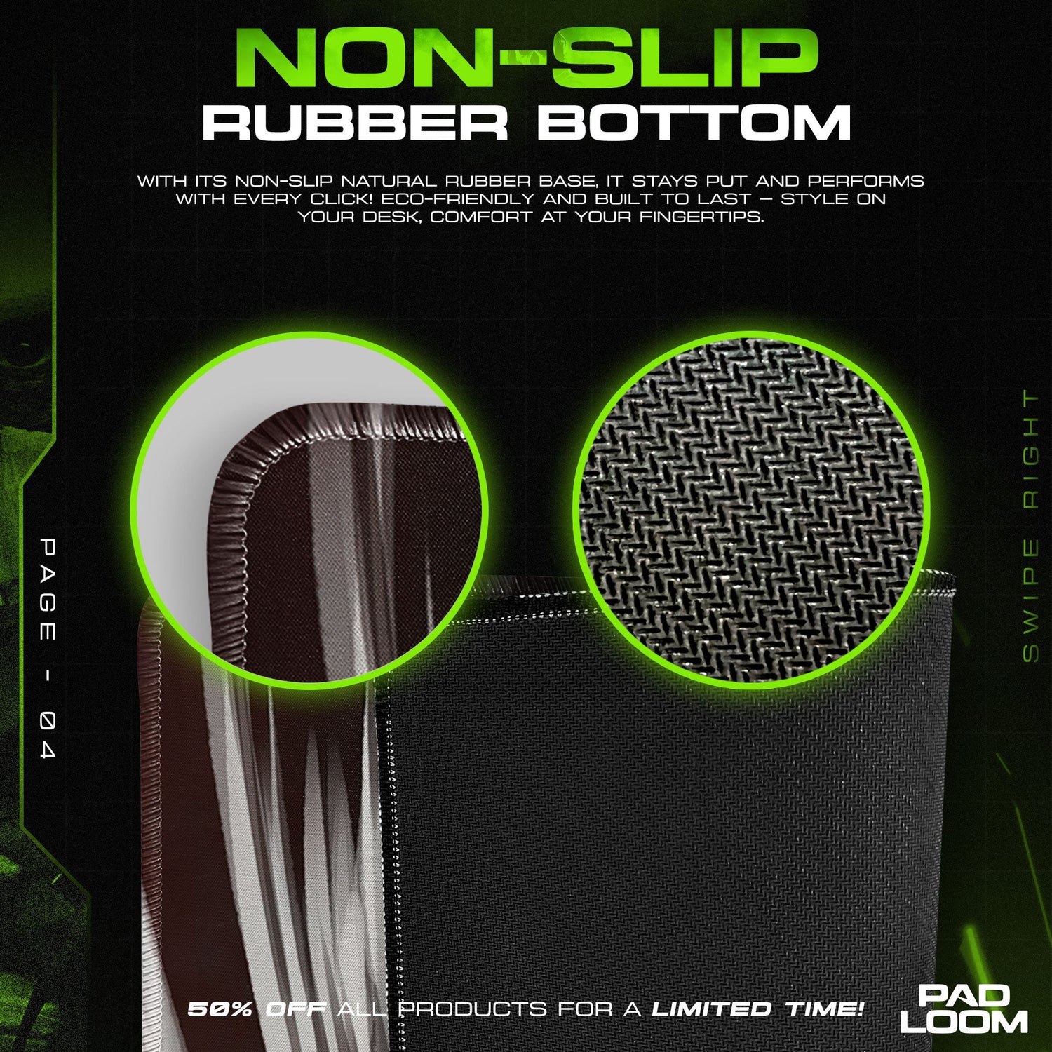 Naruto vs Sasuke Mouse Pad - Final Battle Anime Desk Mat Padloom