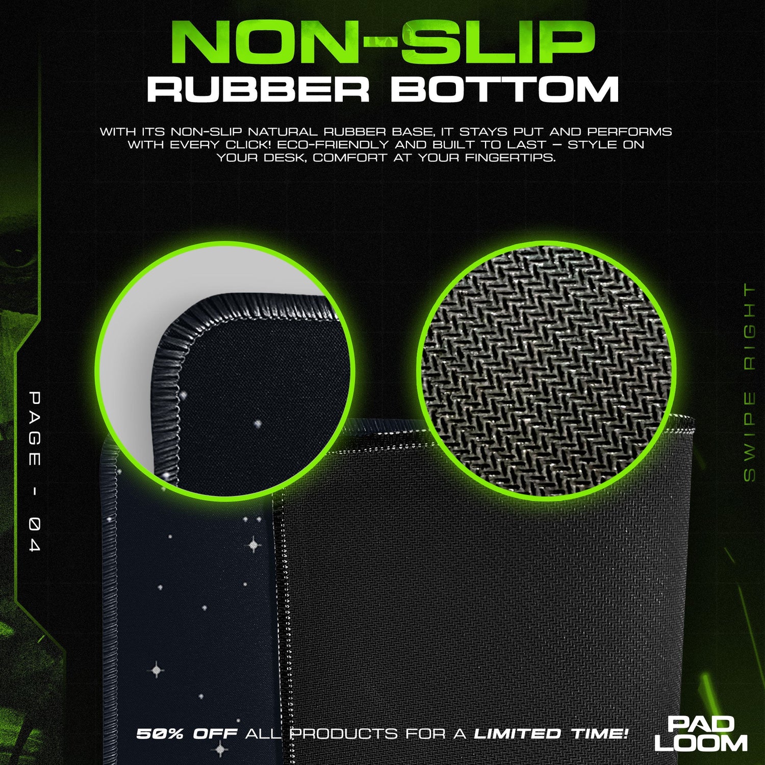 NASA Starfield Mouse Pad, Space Explorer Gaming Desk Mat Padloom