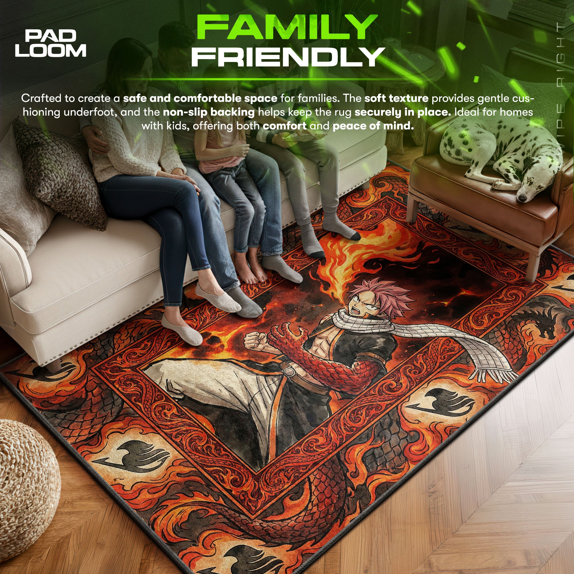 Detailed close-up of Natsu rug pattern