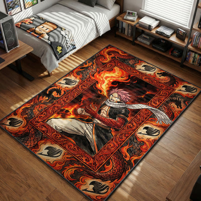 Natsu Dragneel Fire Dragon Rug - Fairy Tail Chair Mat
