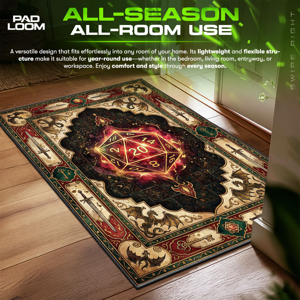 Detailed close-up of Natural rug pattern