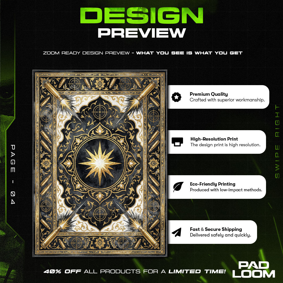 Chair character design printed on rug