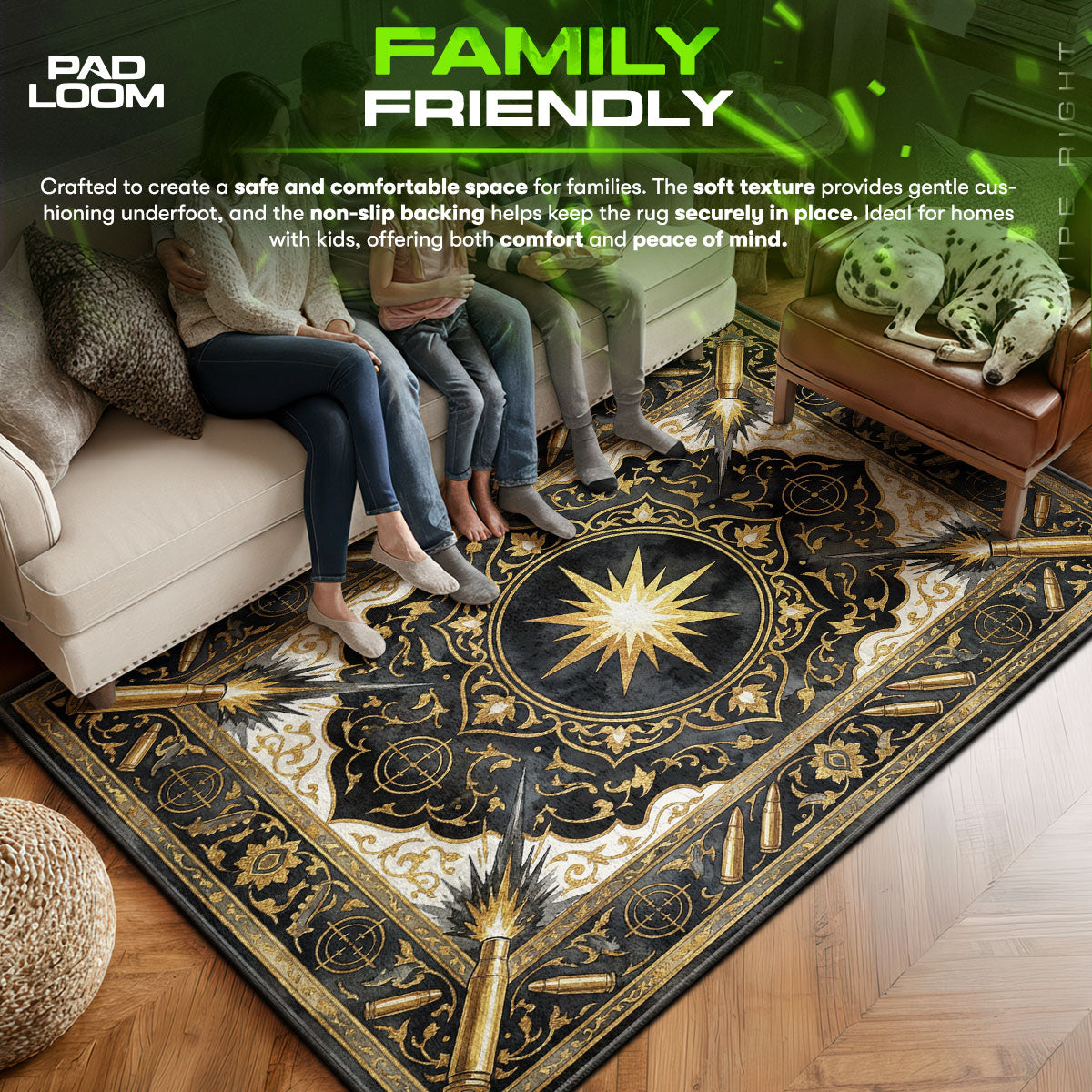 Naval area rug showing full home decor artwork