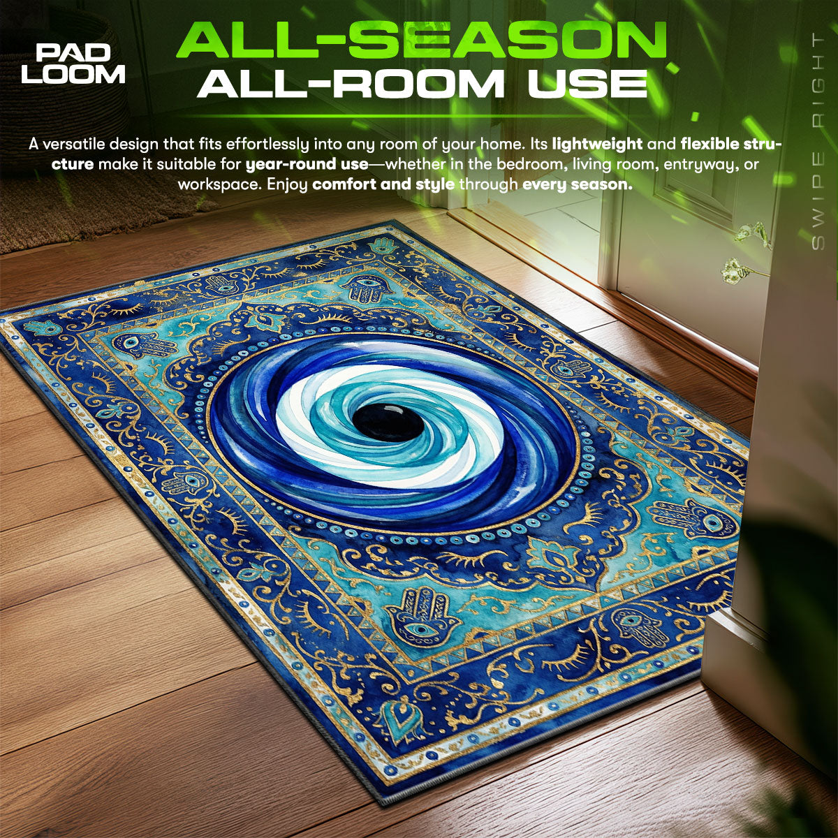 Detailed close-up of Nazar rug pattern
