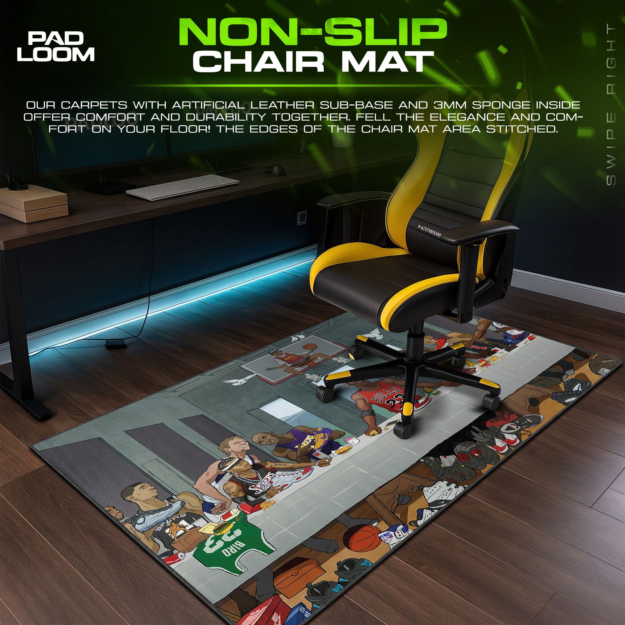 NBA Legends Last Supper Mouse Pad, Basketball Gaming Desk Mat