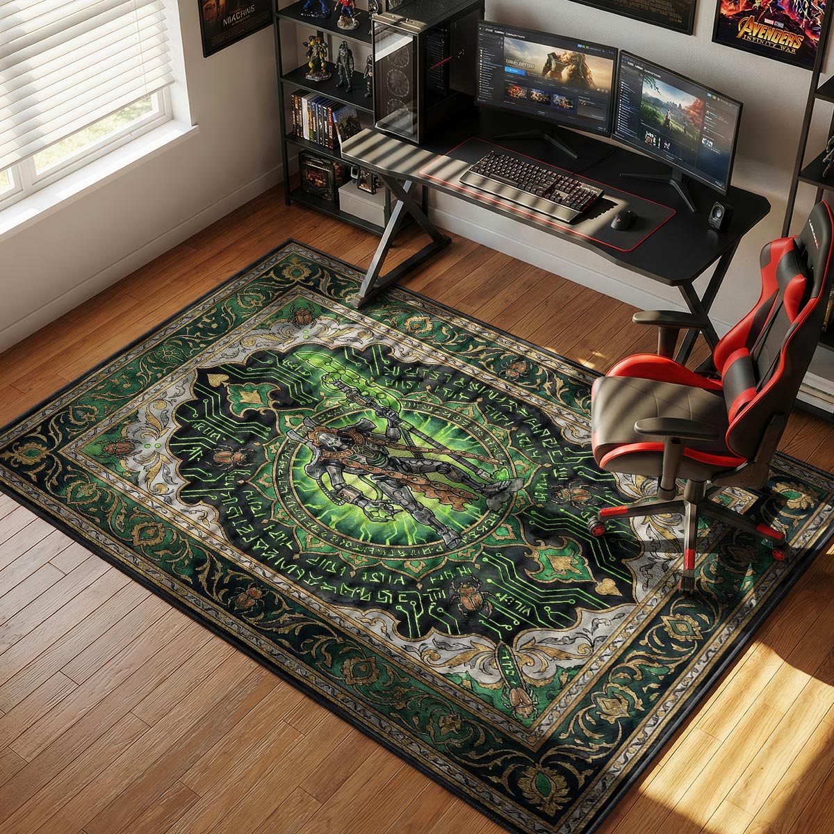 Necron Overlord Circuit Rug - Warhammer 40k Chair Mat