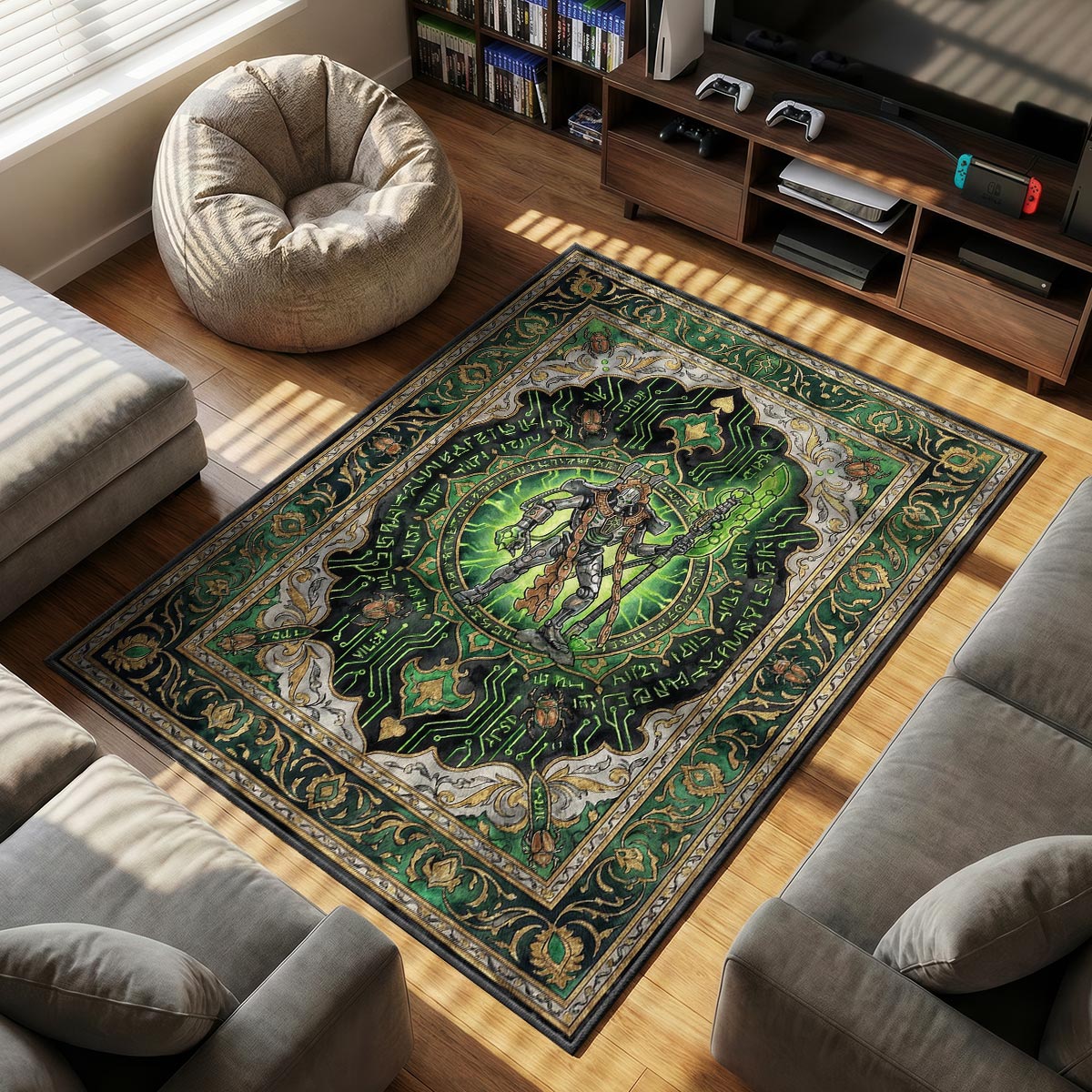 Necron Overlord Circuit Rug - Warhammer 40k Chair Mat