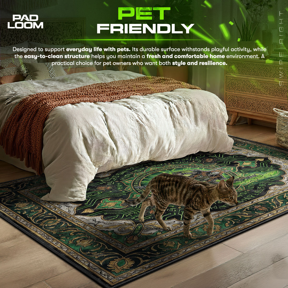 Necron Overlord Circuit Rug - Warhammer 40k Chair Mat