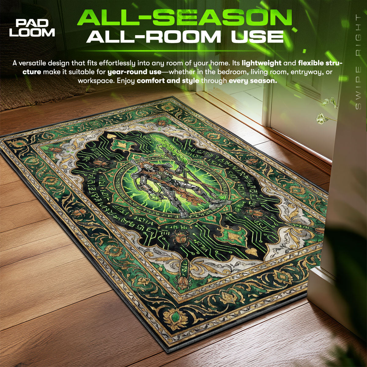 Necron Overlord Circuit Rug - Warhammer 40k Chair Mat