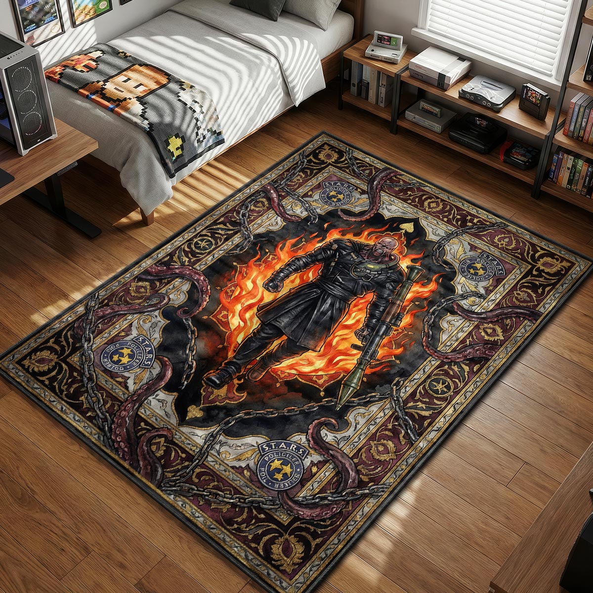 Nemesis Inferno Rug - Resident Evil 3 Chair Mat | Padloom