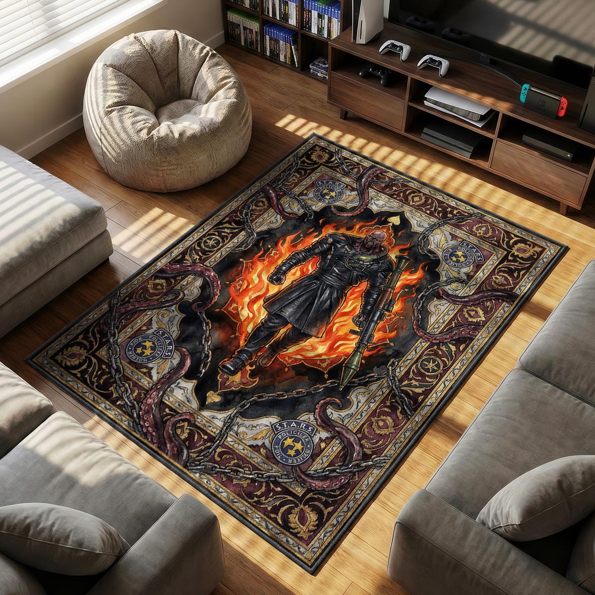 Nemesis Inferno Rug - Resident Evil 3 Chair Mat