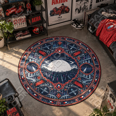Neo-Tokyo Medallion Round Rug - Akira Chair Mat