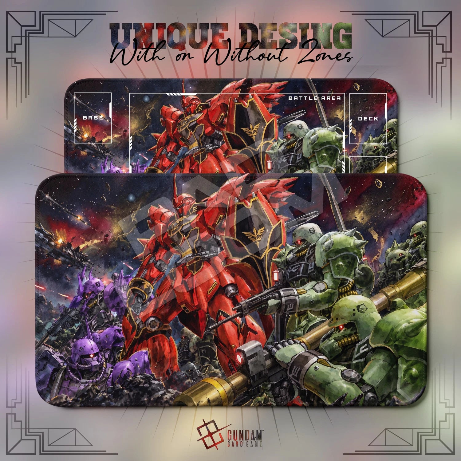 Neo Zeon Vanguard Playmat - Gundam TCG Card Game Mat