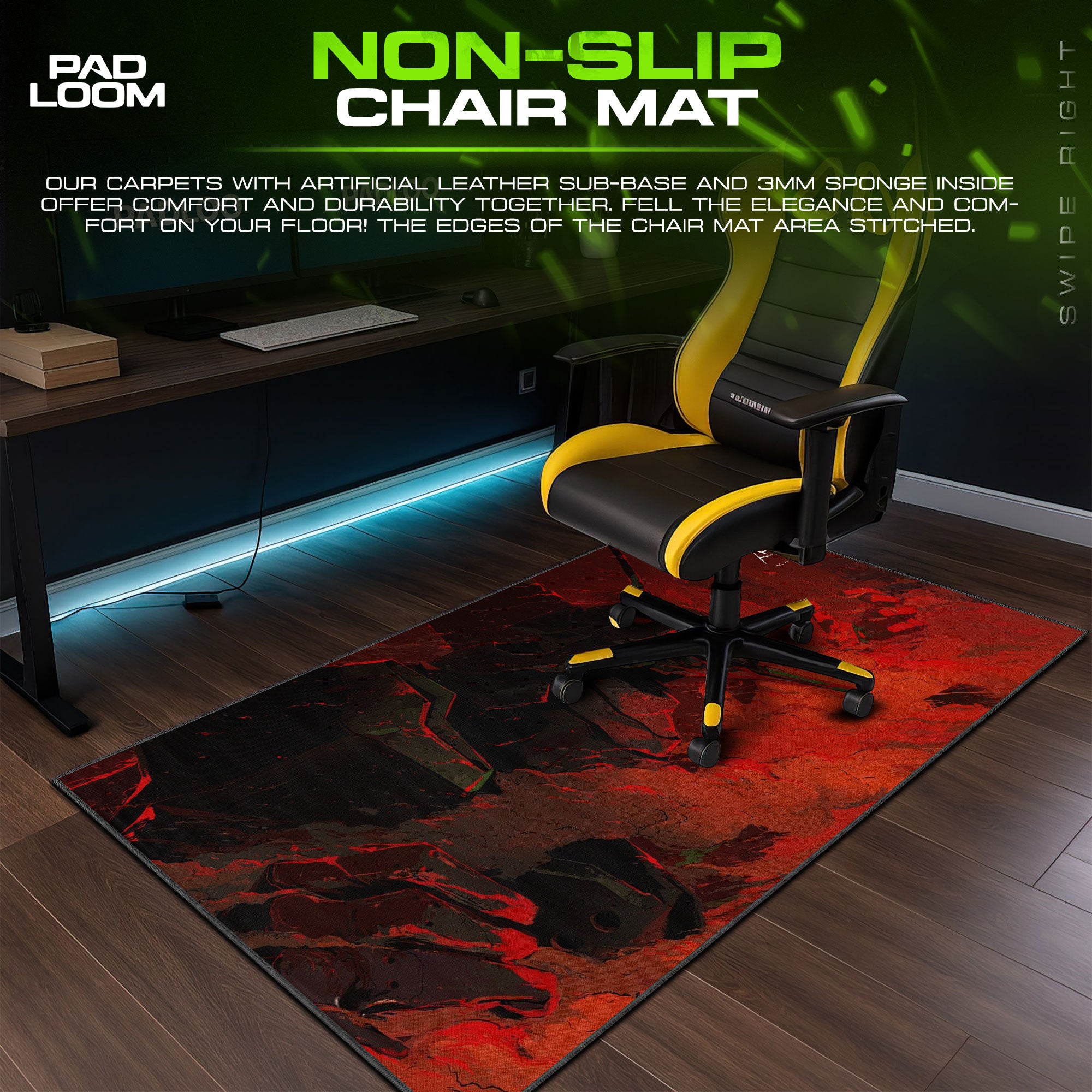 Neon Genesis Evangelion Unit-01 Rage Mouse Pad, Red Mecha Desk Mat