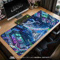 Neon Ronin Rainblade Mouse Pad – gaming desk mat by Padloom