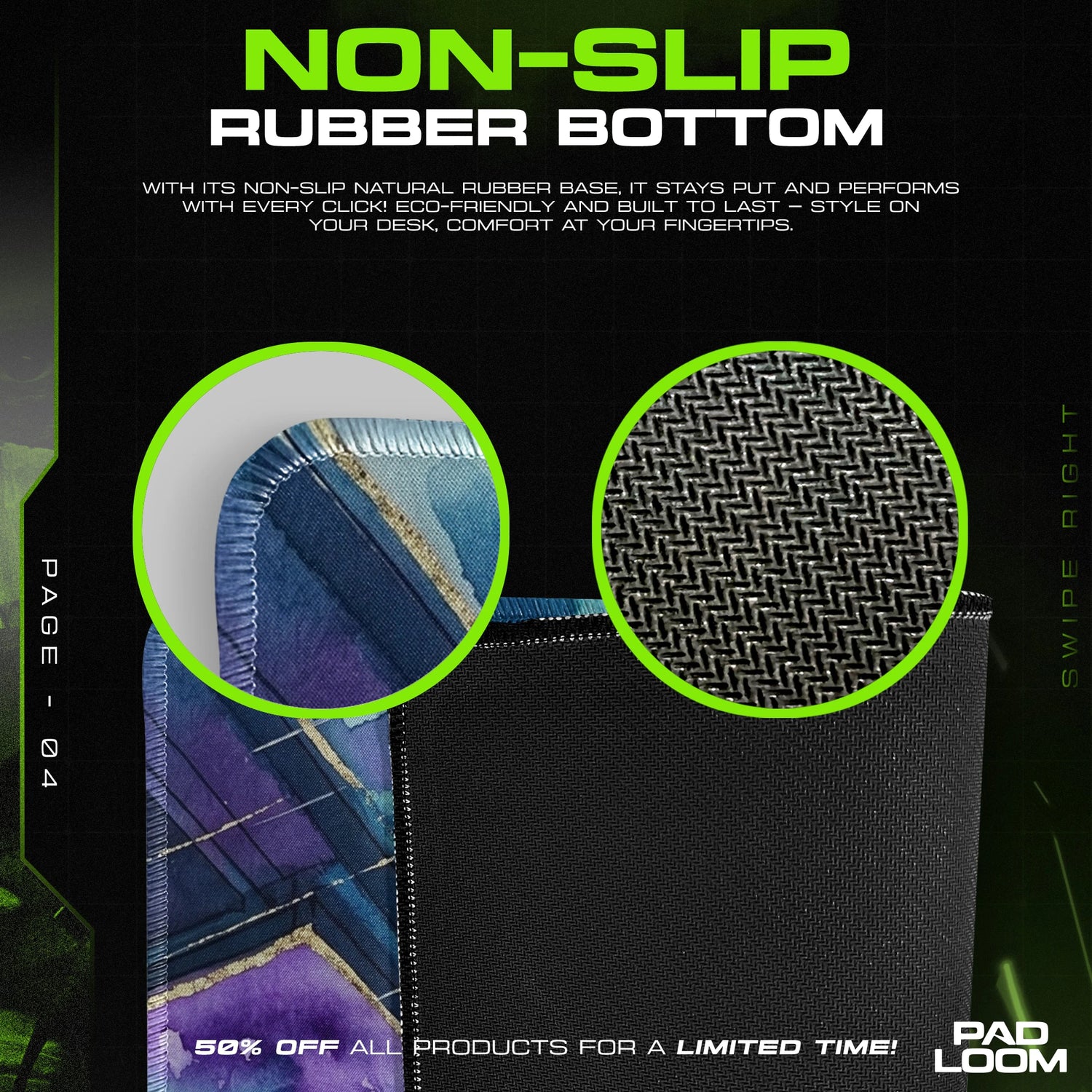 Neon Ronin Rainblade Mouse Pad - Anime Desk Mat