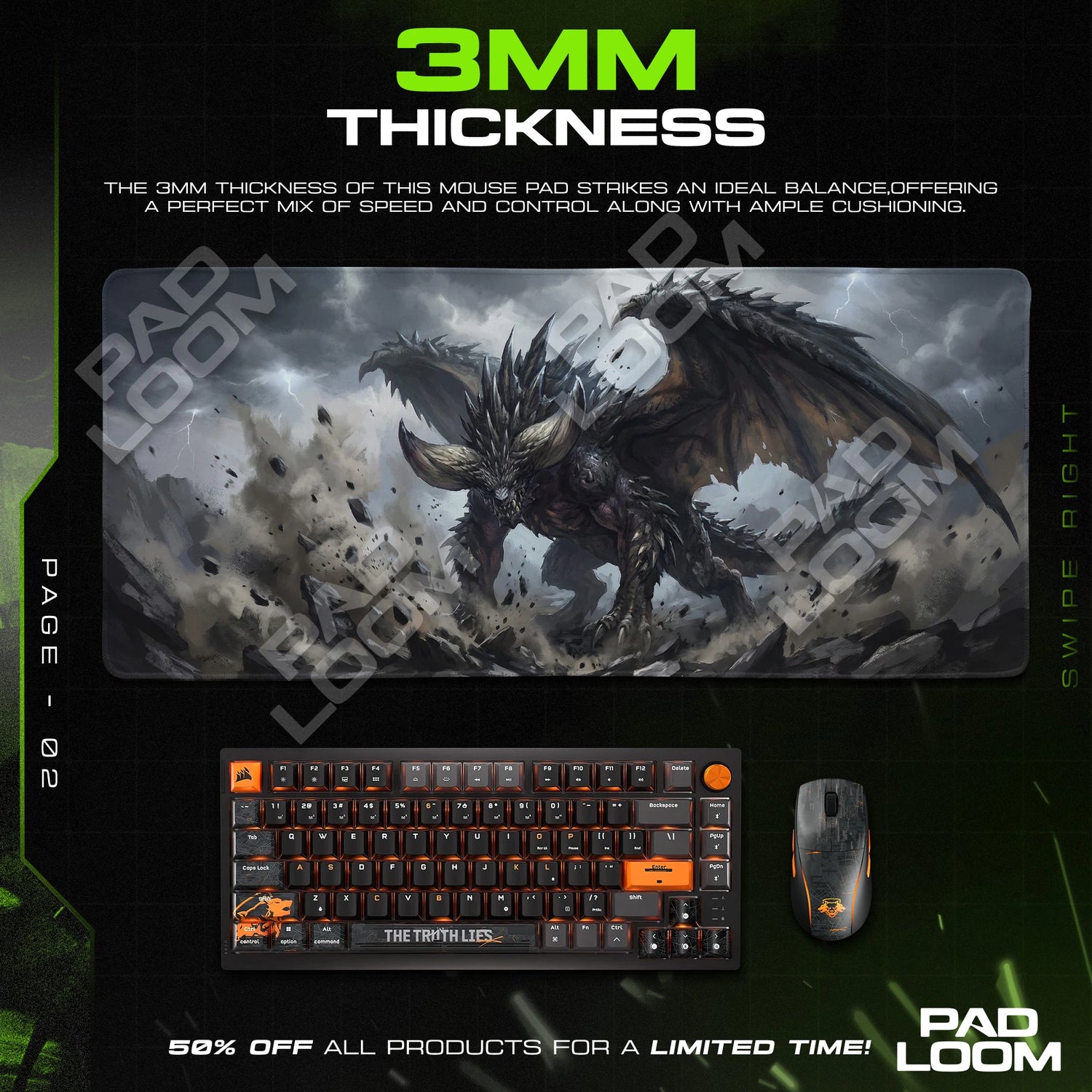 Nergigante Spike Fury Mouse Pad - Monster Hunter Desk Mat