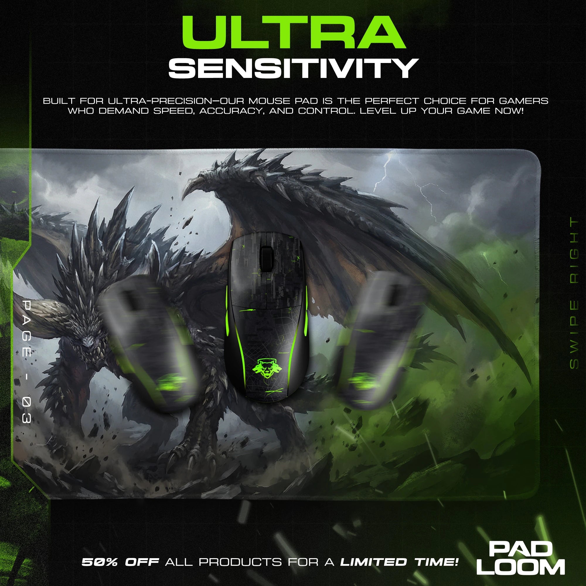 Nergigante Spike Fury Mouse Pad - Monster Hunter Desk Mat
