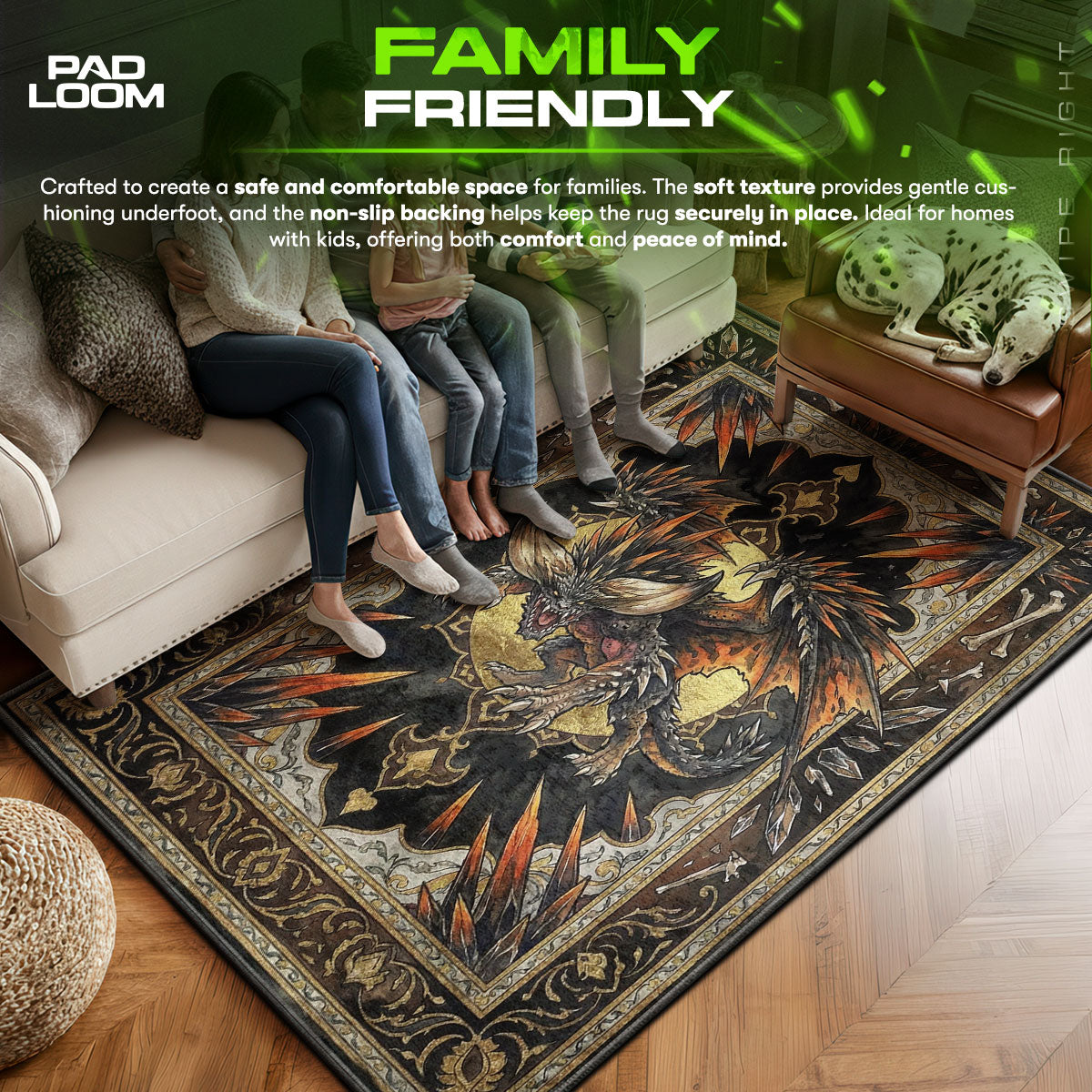 Nergigante Stachel Wut Teppich - Monsterjäger Stuhlmatte