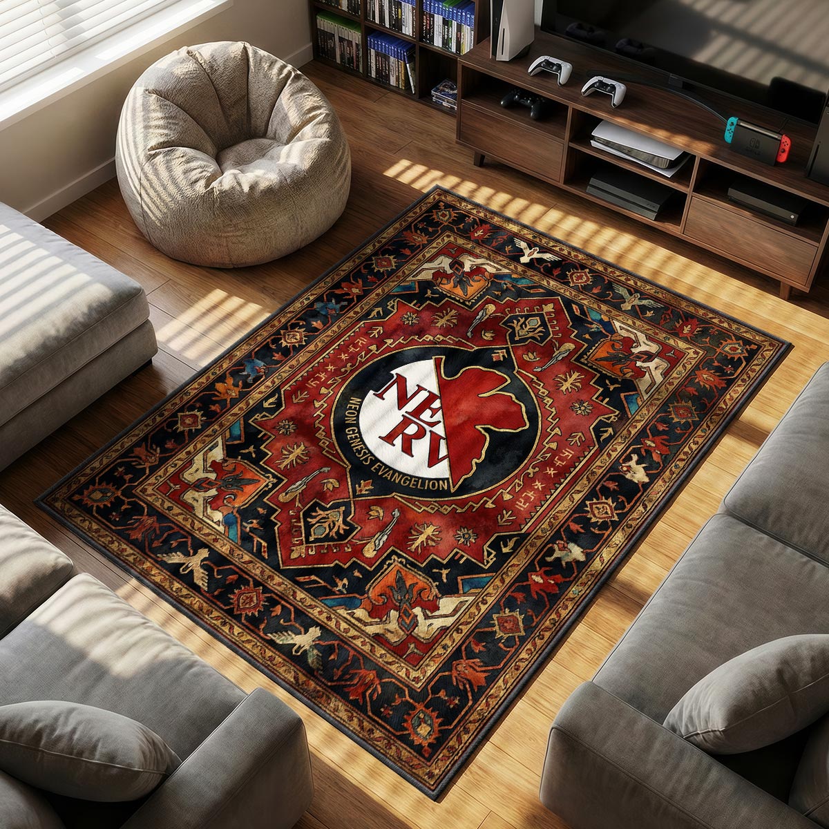 NERV-Logo Klassischer Teppich - Evangelion Stuhlmatte