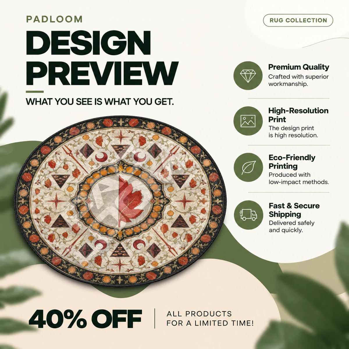 NERV Medallion Evangelion round rug full design preview