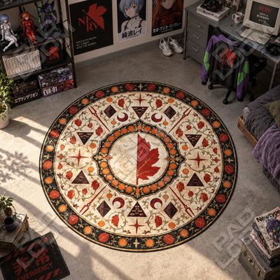 NERV Medallion Round Rug - Evangelion Chair Mat