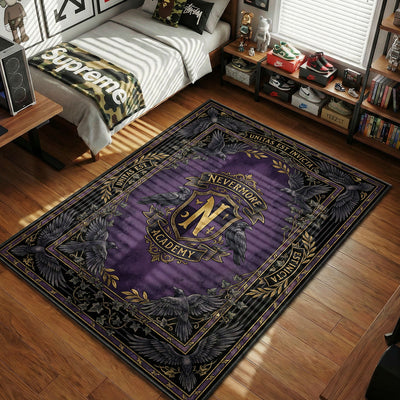 Nevermore Academy Crest Rug – Wednesday Fan Mat