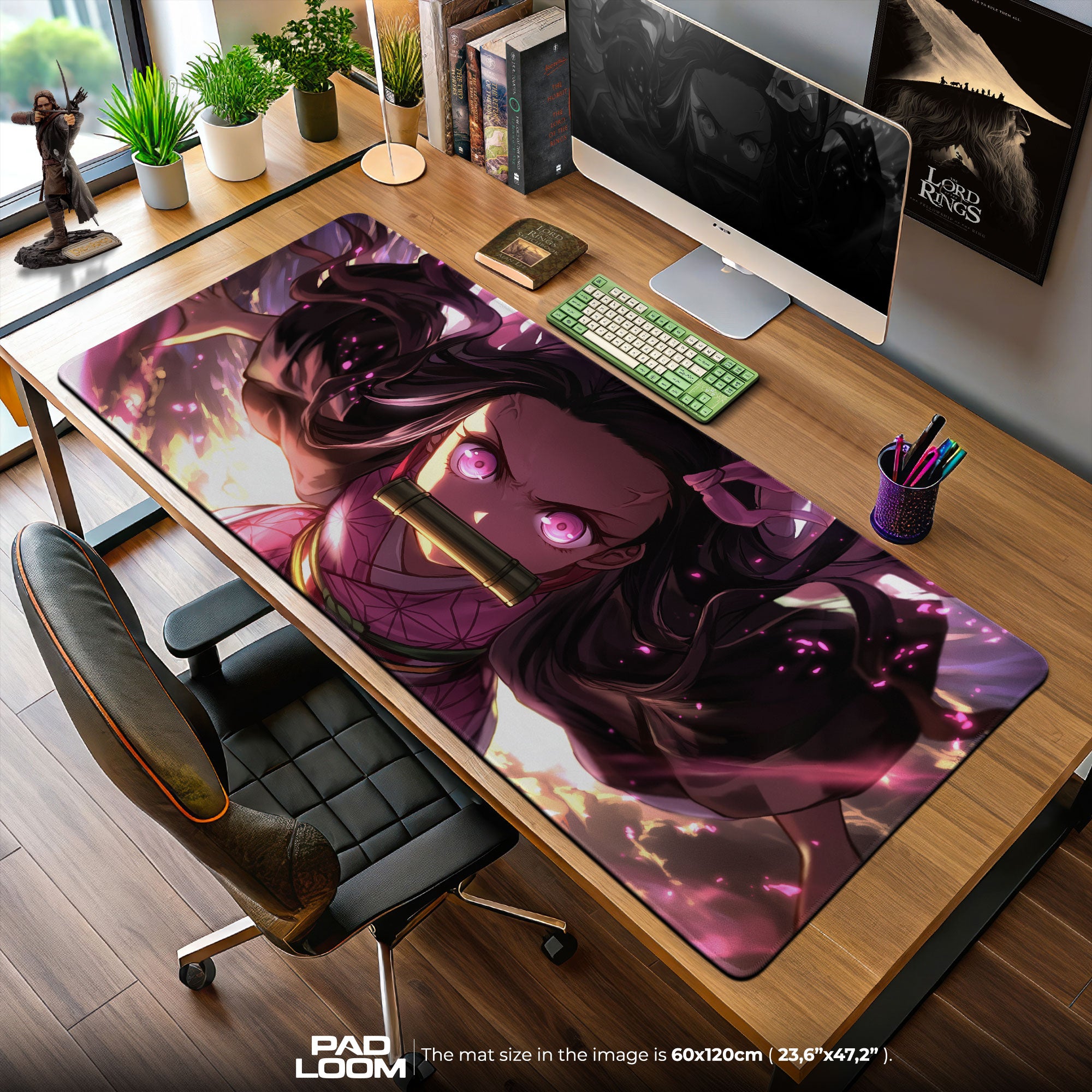 Nezuko Kamado Battle Rush Mouse Pad, Anime Gaming Desk Mat