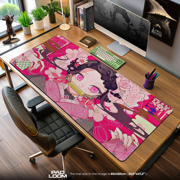Nezuko Mouse Pad - Blossom Spirit Anime Desk Mat Padloom