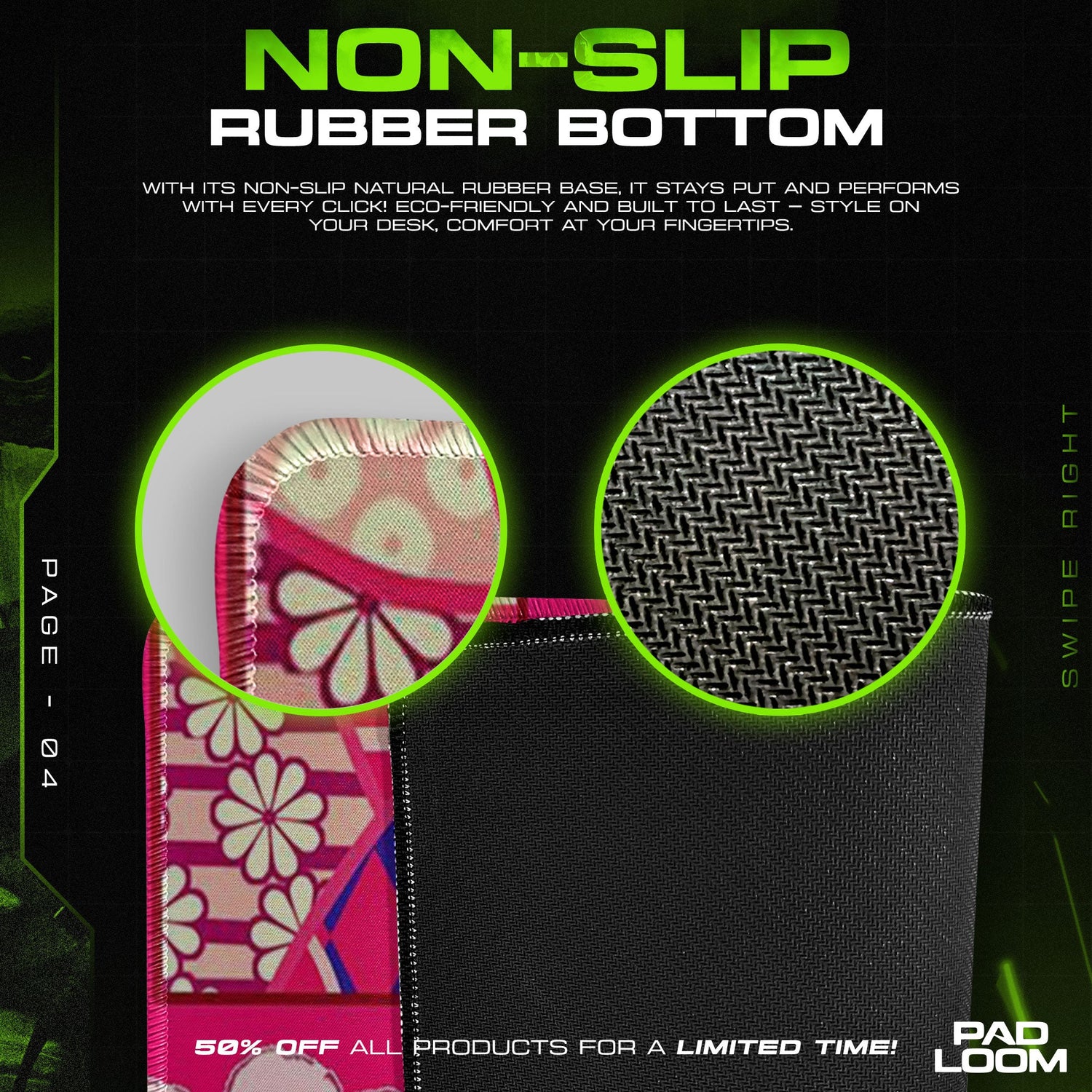 Nezuko Mouse Pad - Blossom Spirit Anime Desk Mat Padloom